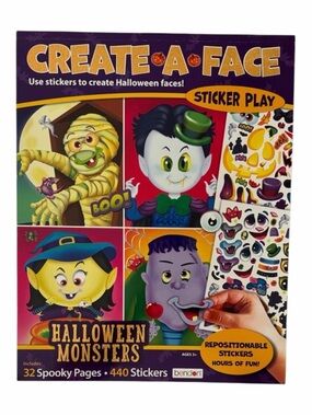 Bendon Create  Face Halloween Monsters Sticker Play Book
